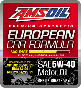 AMSOIL European 5W-40 synthetic motor oil